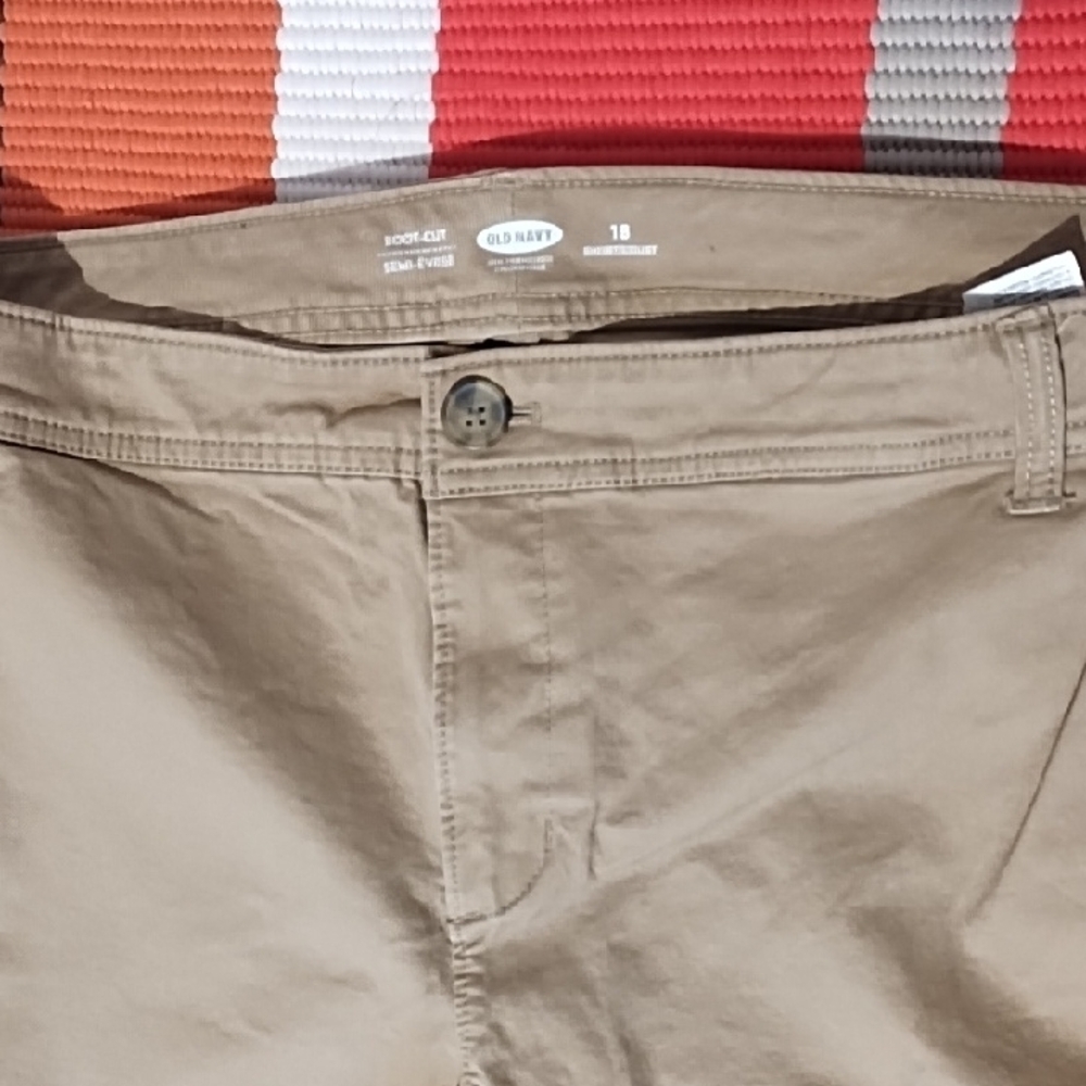 Old Navy Tan Flare Pants - Picture 2 of 6